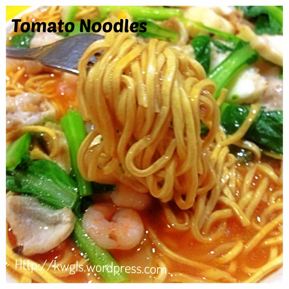 What I cooked today (家常便饭系列）- 13-7-2013–Tomato Yimin Noodles (茄汁伊面）