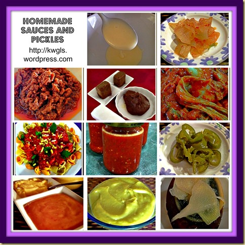 Home Made Sauces, Pickles and Preserved Items .