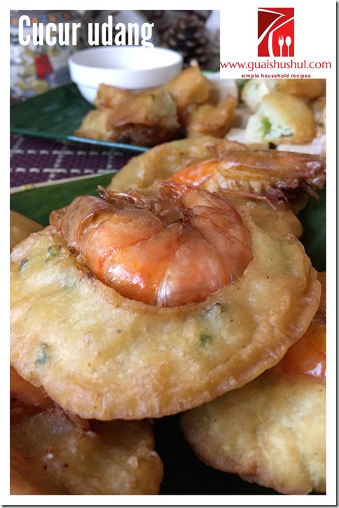 Chinese Style Deep Fried Prawn Fritters aka Cucur Udang (炸虾饼）