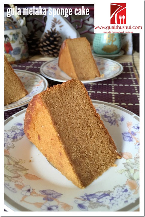 Gula Melaka Santan Sponge Cake (椰糖椰浆海绵蛋糕）